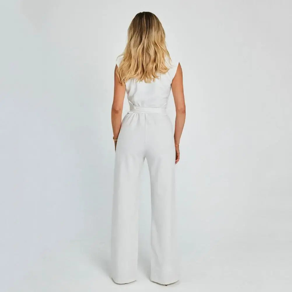 High-Waist Wide Leg Summer Jumpsuit