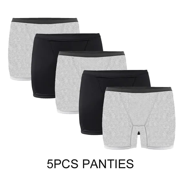 Cotton Physiological Menstrual Boxer Briefs