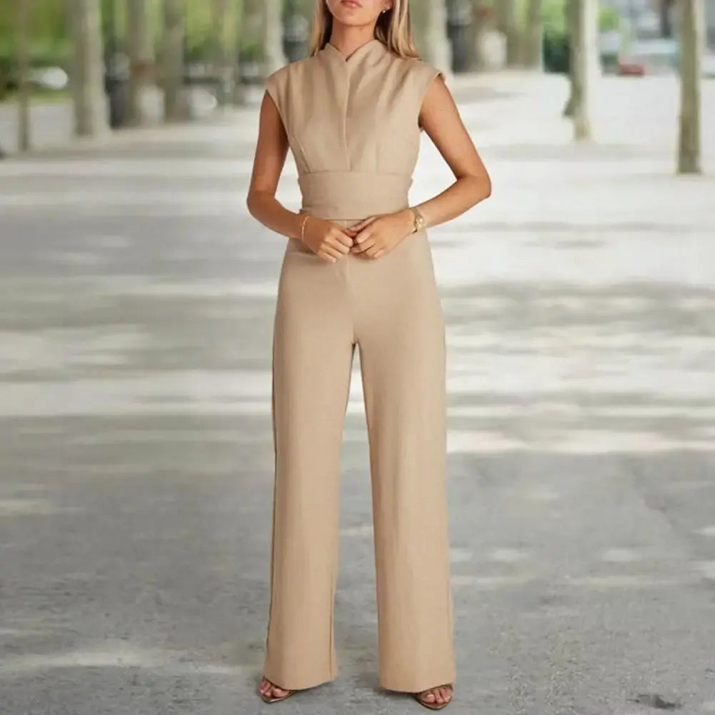 High-Waist Wide Leg Summer Jumpsuit