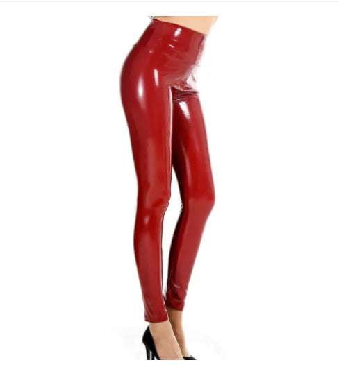 Latex Patent Leather Leggings