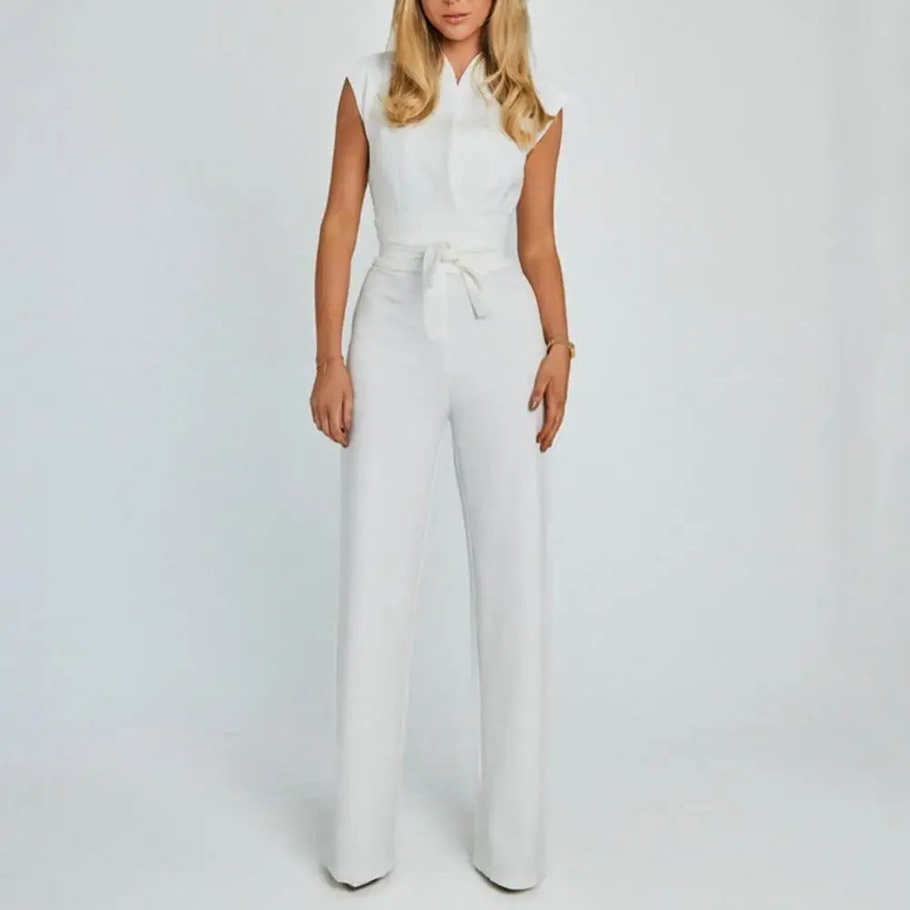 High-Waist Wide Leg Summer Jumpsuit