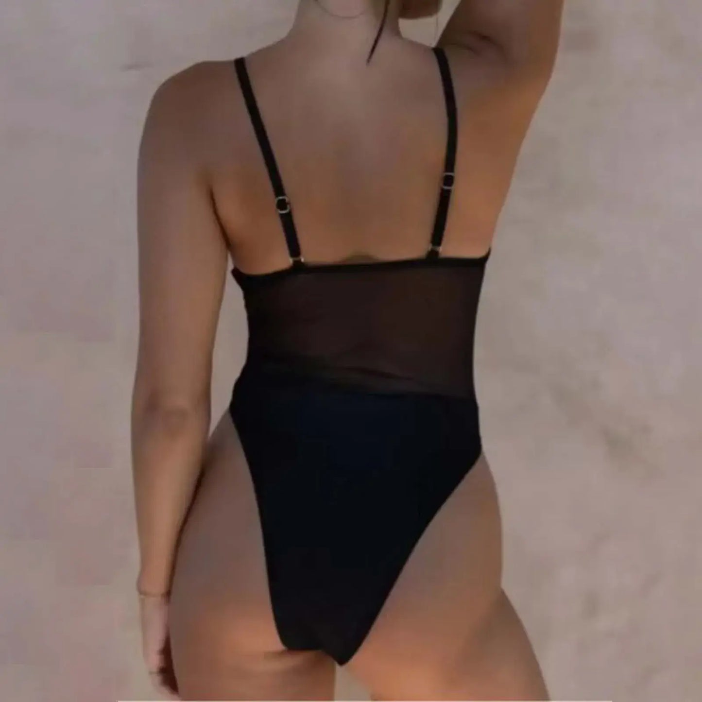 Mesh Tie-Up One Piece