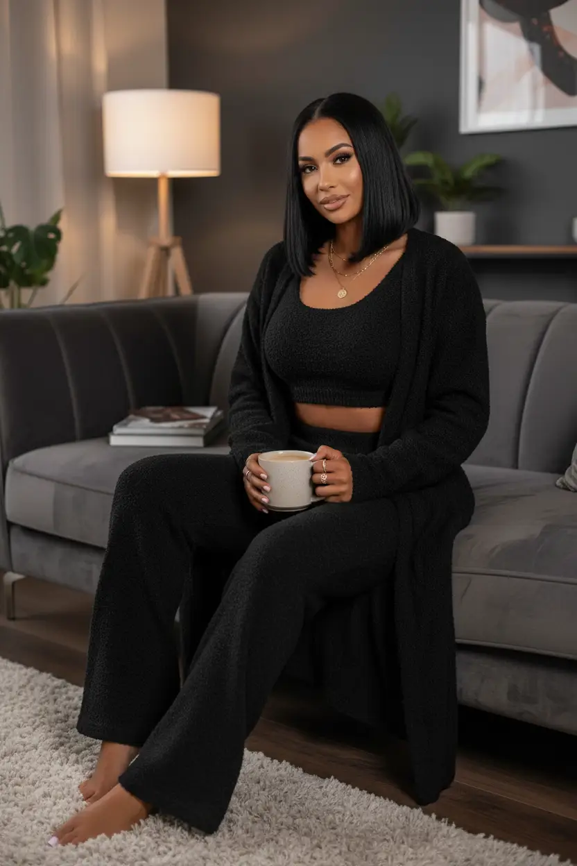 Women's Fleece Loungewear 3-Piece Set – Cosy Plush Tracksuit by Oz-Direct.com