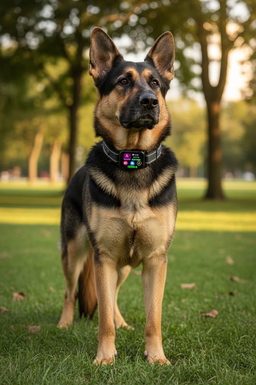 Smart Bark Collar for Dogs – AI Vibration Sensor, LED Display, Rechargeable by Oz-Direct.com