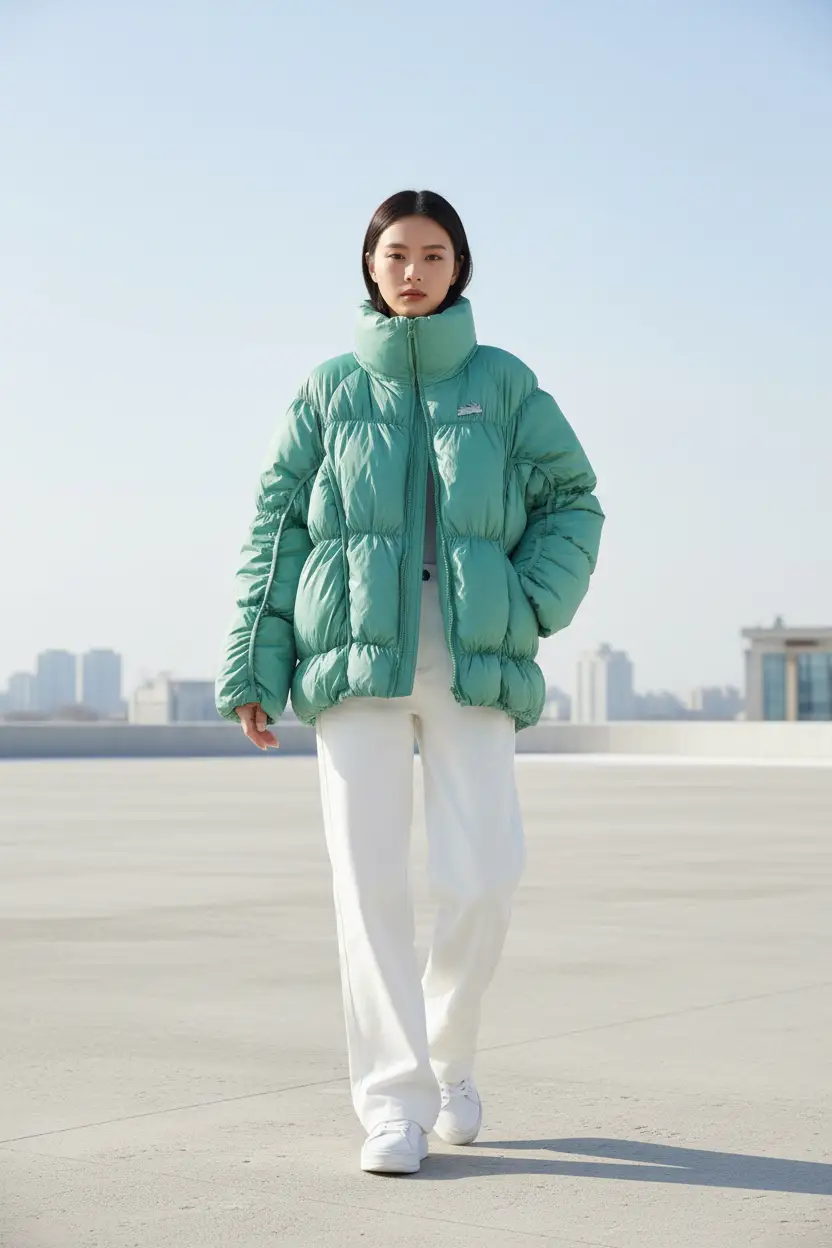 Women's Oversized Puffer Jacket – Glossy Bubble Down Coat by Oz-Direct.com