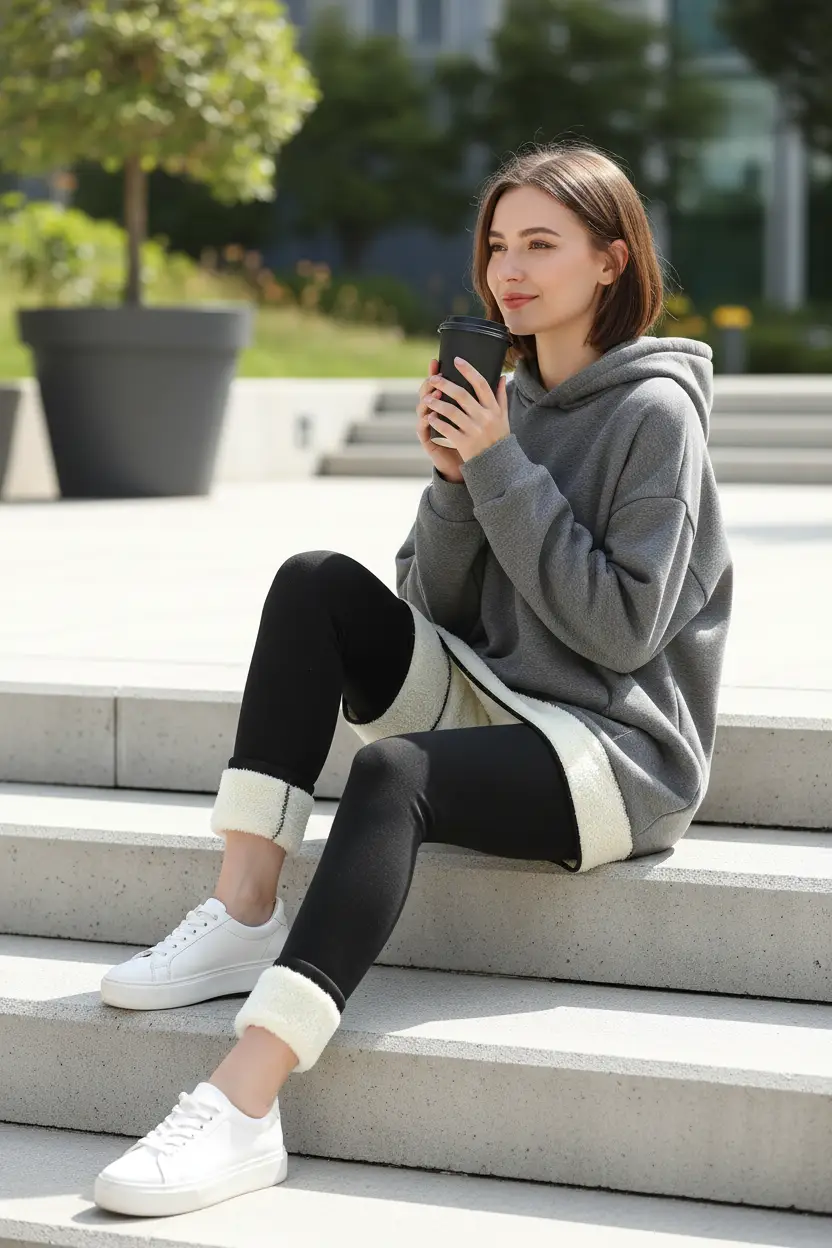 Women's Fleece Lined Thermal Tights – Velvet Finish by Oz-Direct.com