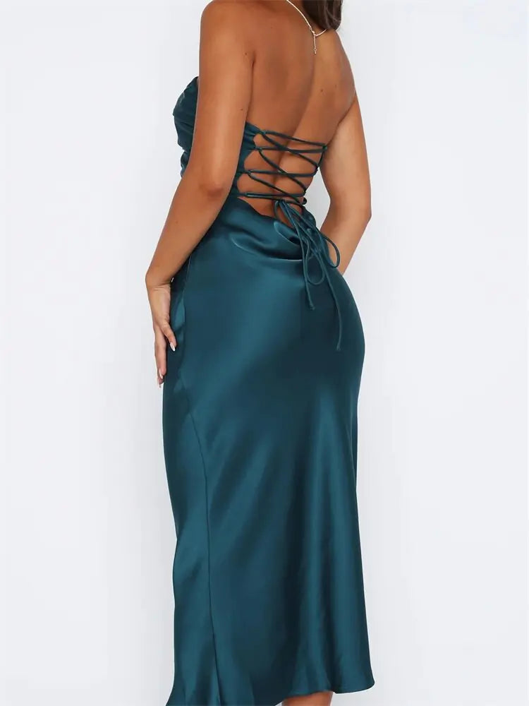 Strapless Backless Long Dress