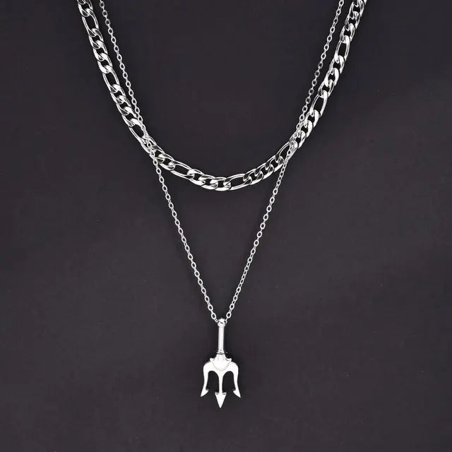 Stylish Neptune Trident Chain Necklaces