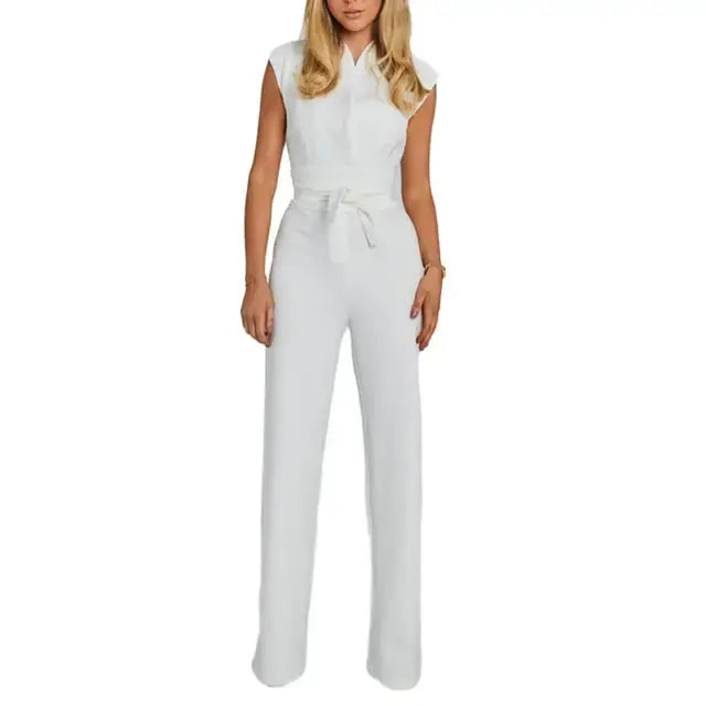 High-Waist Wide Leg Summer Jumpsuit