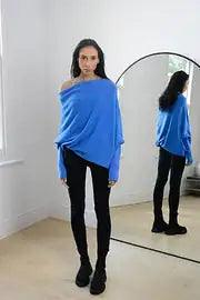 Off Shoulder Draped Jumper