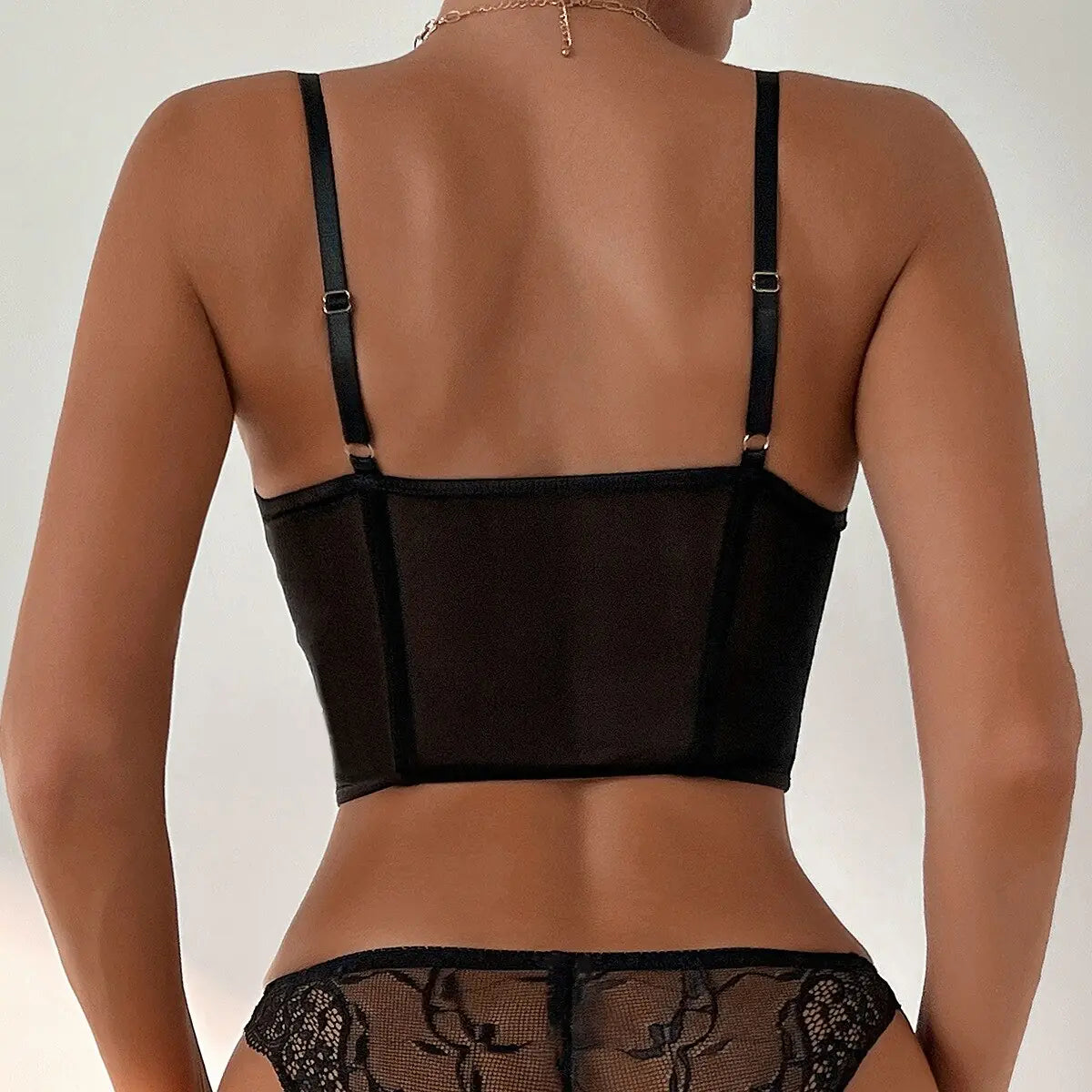 Mesh Push-Up Bustier: Elegant Sensuality