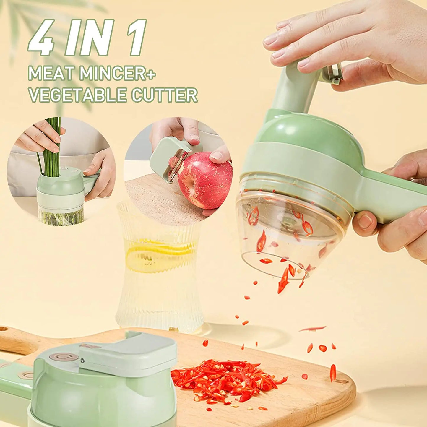 4 In1 Electric Vegetable Cutter