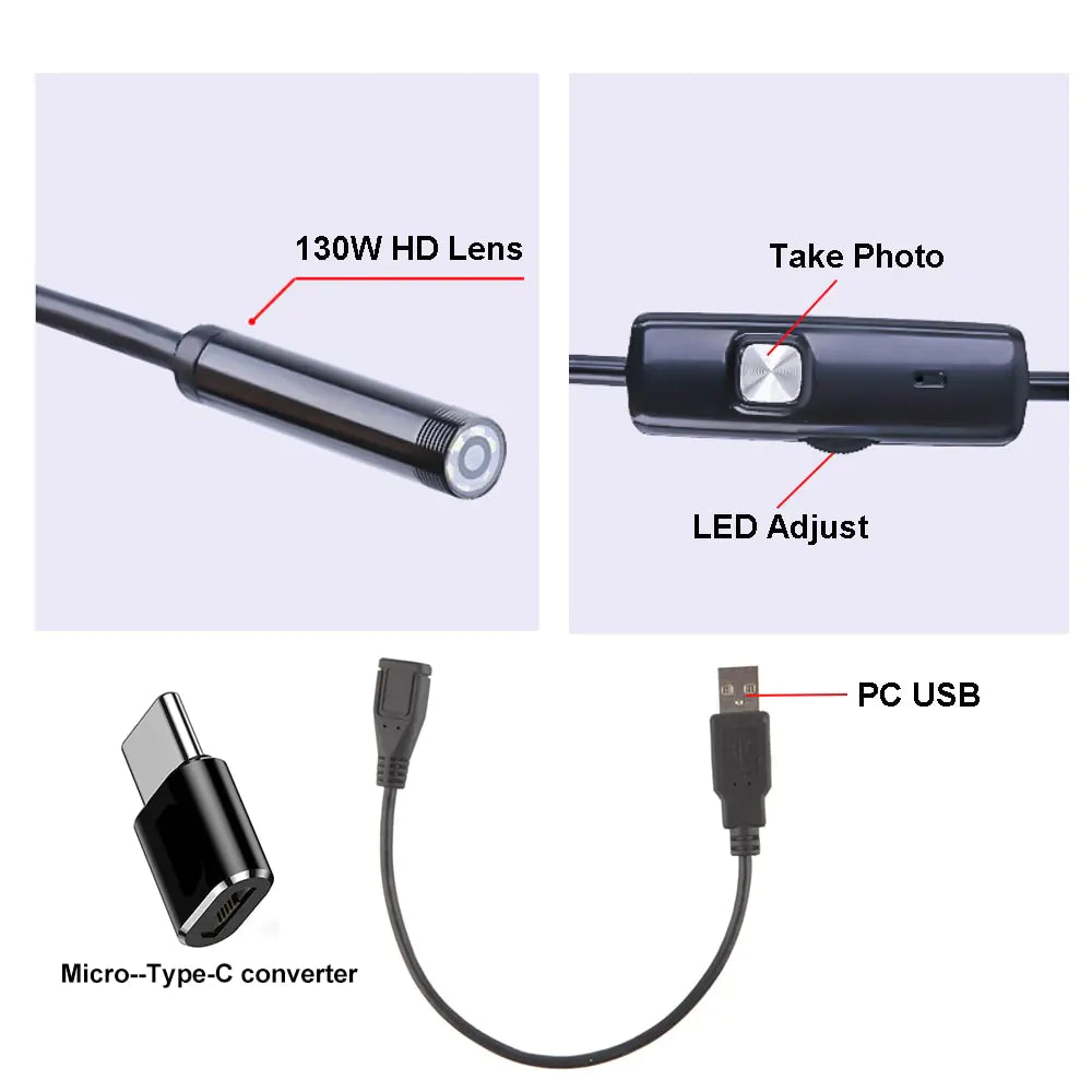 Adjustable Waterproof Endoscope