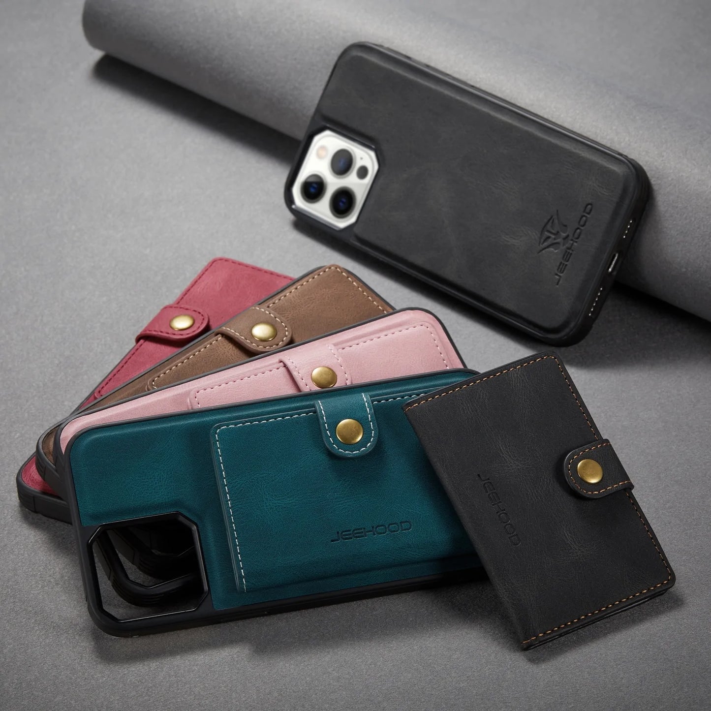 Luxury Magnetic Safe Leather Case For iPhone