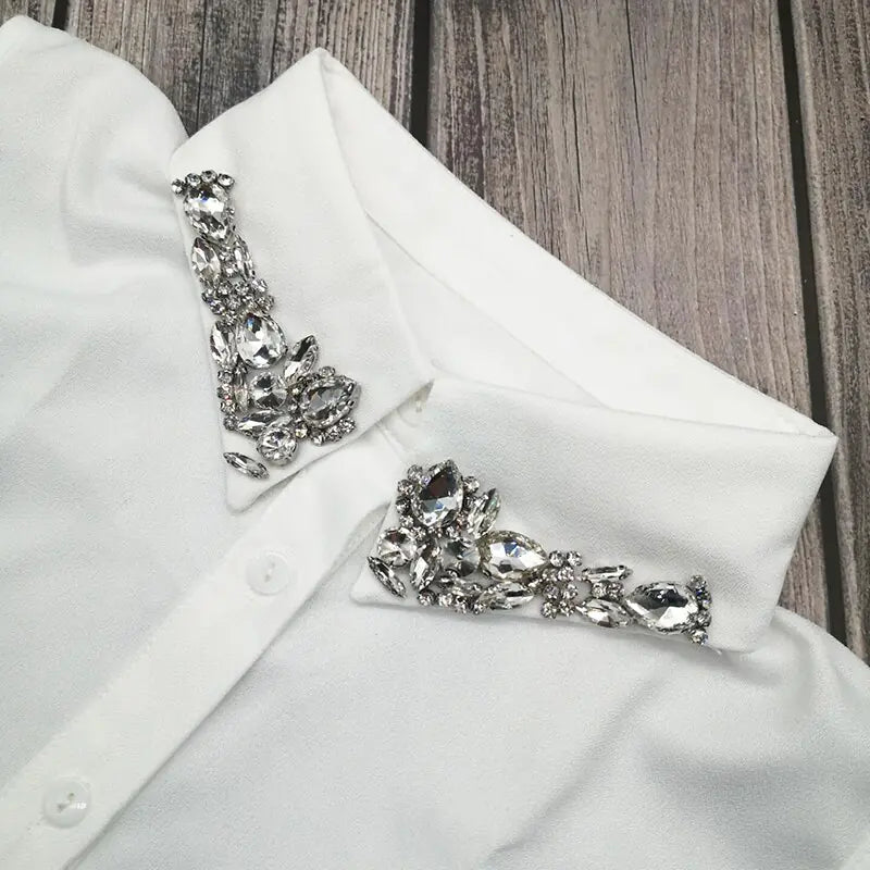 Crystal Diamonds Fake Collar