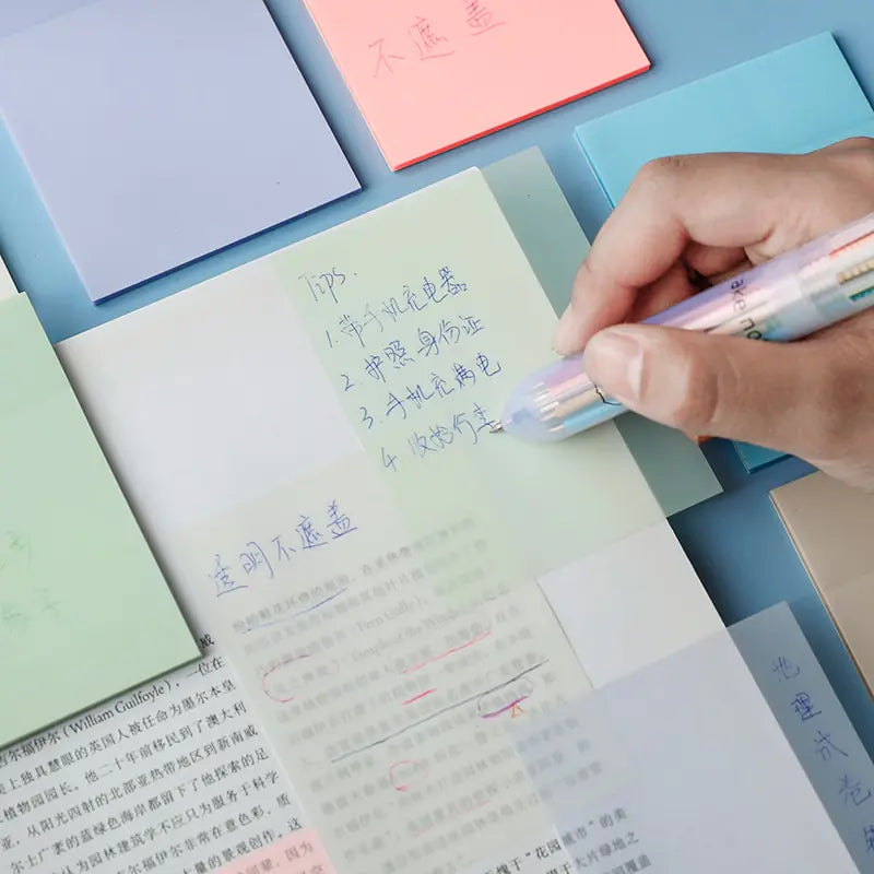 Transparent Waterproof Sticky Notepads