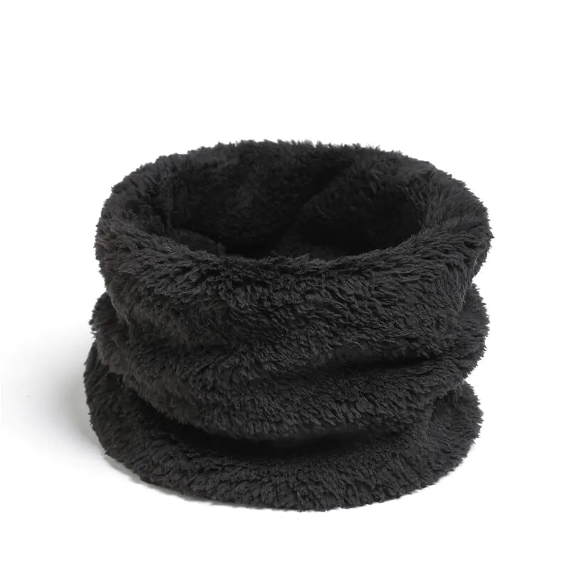 Solid Thick Plush Ring Scarf