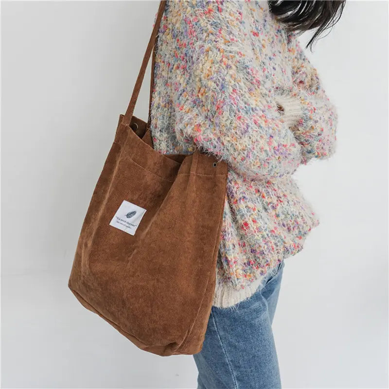 Women Corduroy Canvas Shoulder Bags