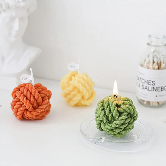 Creative Handmade Wool Ball Candle